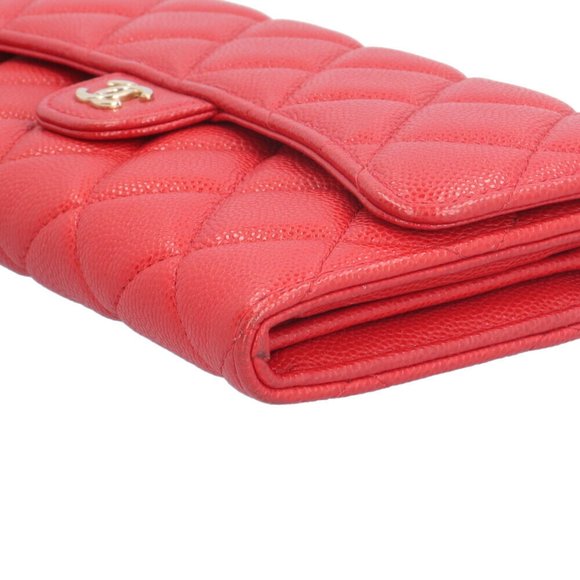 CHANEL Authentic Red Caviar Leather Wallet - Picture 8 of 8